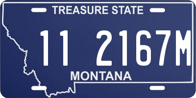 MT license plate 112167M