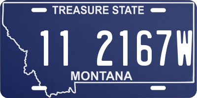 MT license plate 112167W