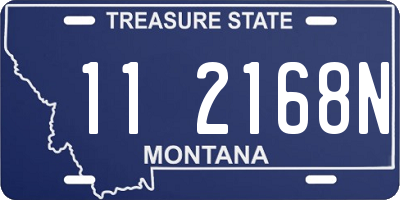 MT license plate 112168N