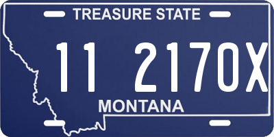 MT license plate 112170X