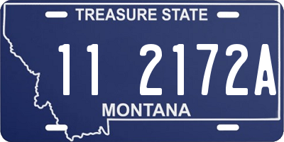 MT license plate 112172A