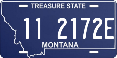 MT license plate 112172E