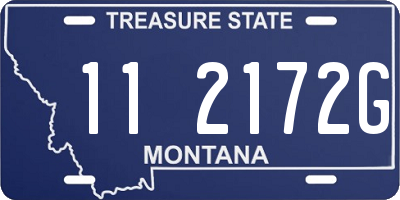 MT license plate 112172G
