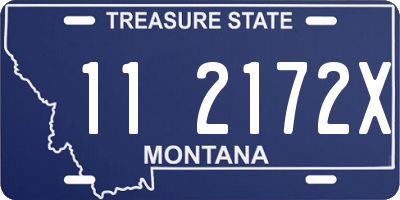 MT license plate 112172X