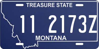 MT license plate 112173Z