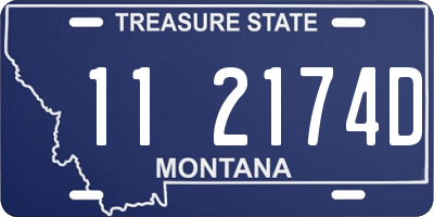 MT license plate 112174D