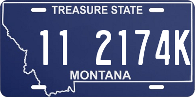 MT license plate 112174K