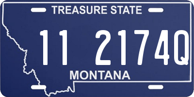 MT license plate 112174Q