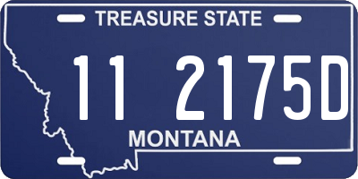 MT license plate 112175D
