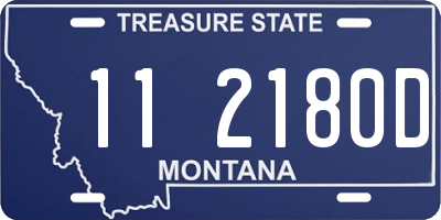 MT license plate 112180D