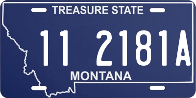 MT license plate 112181A