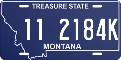 MT license plate 112184K