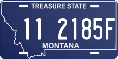 MT license plate 112185F