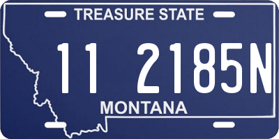 MT license plate 112185N