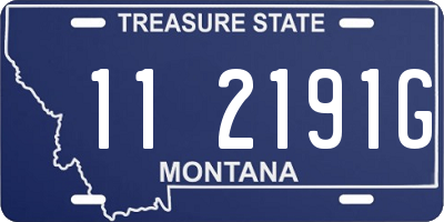 MT license plate 112191G