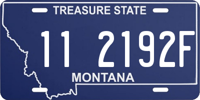 MT license plate 112192F