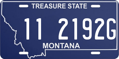 MT license plate 112192G