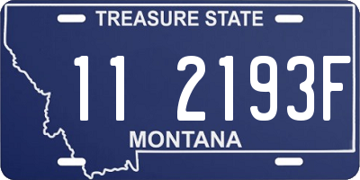 MT license plate 112193F