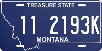 MT license plate 112193K