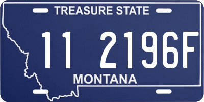 MT license plate 112196F