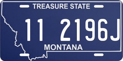 MT license plate 112196J