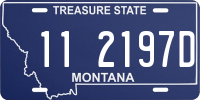 MT license plate 112197D