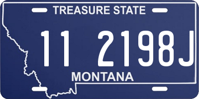 MT license plate 112198J