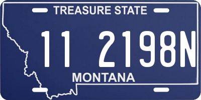 MT license plate 112198N