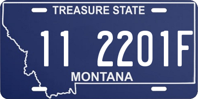 MT license plate 112201F