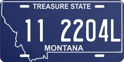 MT license plate 112204L