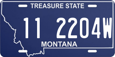 MT license plate 112204W