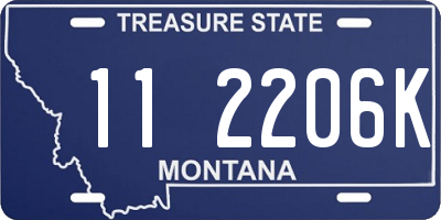 MT license plate 112206K