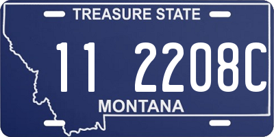 MT license plate 112208C