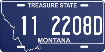 MT license plate 112208D