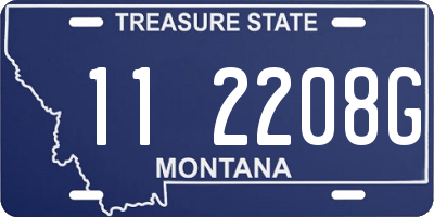 MT license plate 112208G