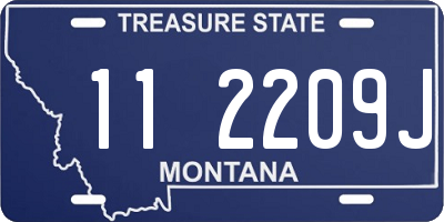 MT license plate 112209J