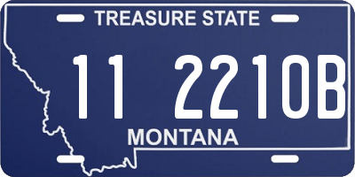 MT license plate 112210B