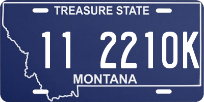 MT license plate 112210K