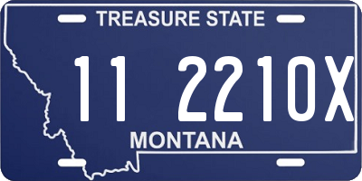MT license plate 112210X