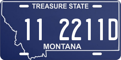 MT license plate 112211D