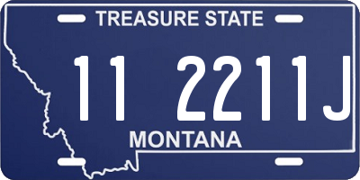 MT license plate 112211J
