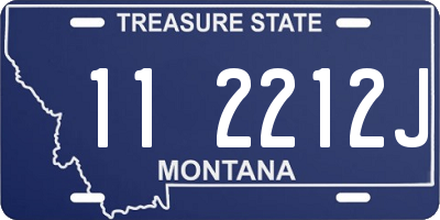 MT license plate 112212J