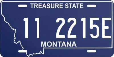 MT license plate 112215E