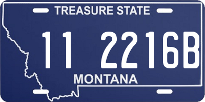 MT license plate 112216B