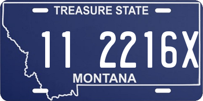 MT license plate 112216X