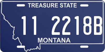 MT license plate 112218B