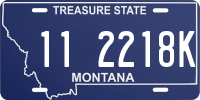 MT license plate 112218K