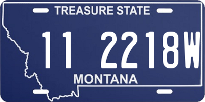 MT license plate 112218W