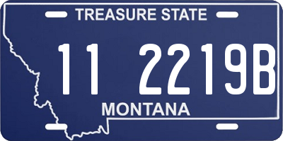 MT license plate 112219B