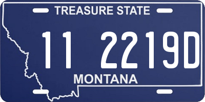 MT license plate 112219D